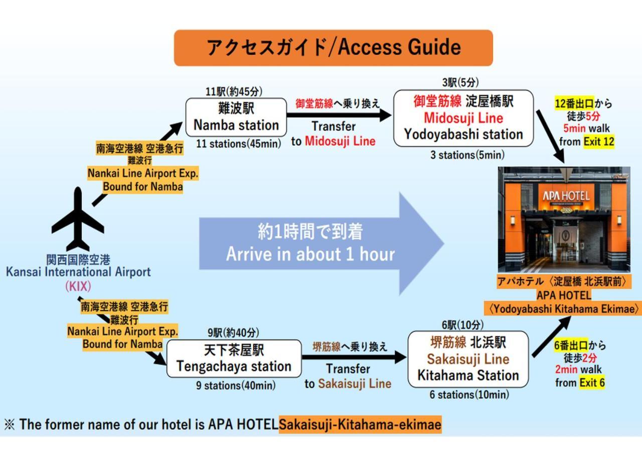 Apa Hotel Yodoyabashi Kitahama Ekimae Oszaka Kültér fotó